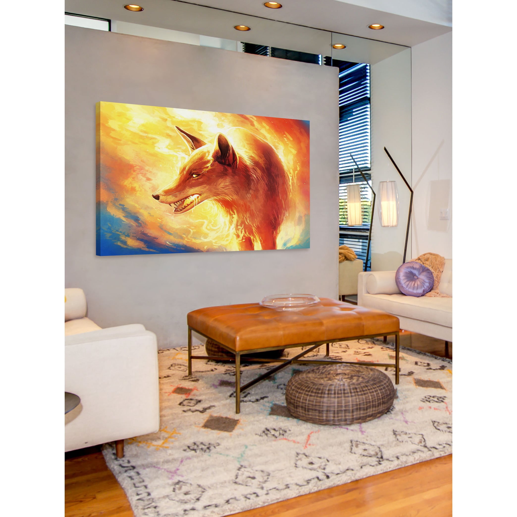 Marmont Hill "Fire Fox" Painting Print on Canvas