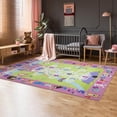 thumbnail image 3 of Ottomanson Washable Flatweave Kids Hopscotch Princess 5x7 Play Mat Area Rug, 5' x 7', Pink, 3 of 11