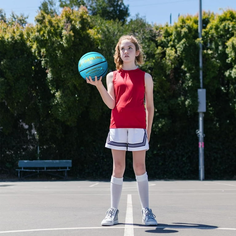 Glitter Shiny Basketball With Personalized Engraving - Sparkle Glow Leather Ball Size 5/6/7 With Pump Included