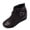 Brown, variant on Women's Ankle Boots,Round Toe Wedges Comfort Elastic Booties with Side Zipper Buckle Strap Black 5.5(36)