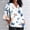 White-Shirts, variant on Jsaierl Women's 3/4 Length Sleeve Cotton Linen Tops Plus Size V Neck Shirts Dressy Print Petite Blouses Soft Elegant Tunic Top S-5XL