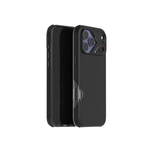 Funda para Celular Aulumu A17 con Marco de Aluminio Antigolpes Negra