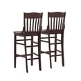 thumbnail image 4 of Linon Judah High Back 30" Bar Stools Set, 2-Piece, Brown Finish, 4 of 13
