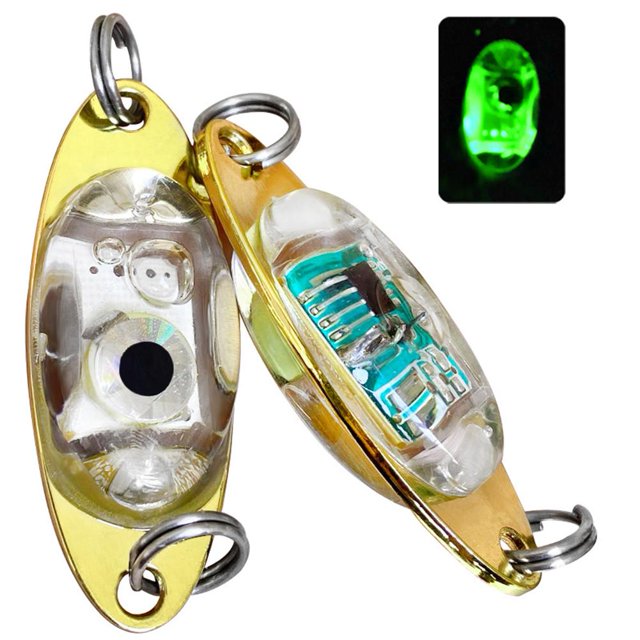 2 uds 5cm 10g LED señuelo de pesca luz forma de ojo bajo el agua peces lámpara (verde) FLhrweasw Nuevo