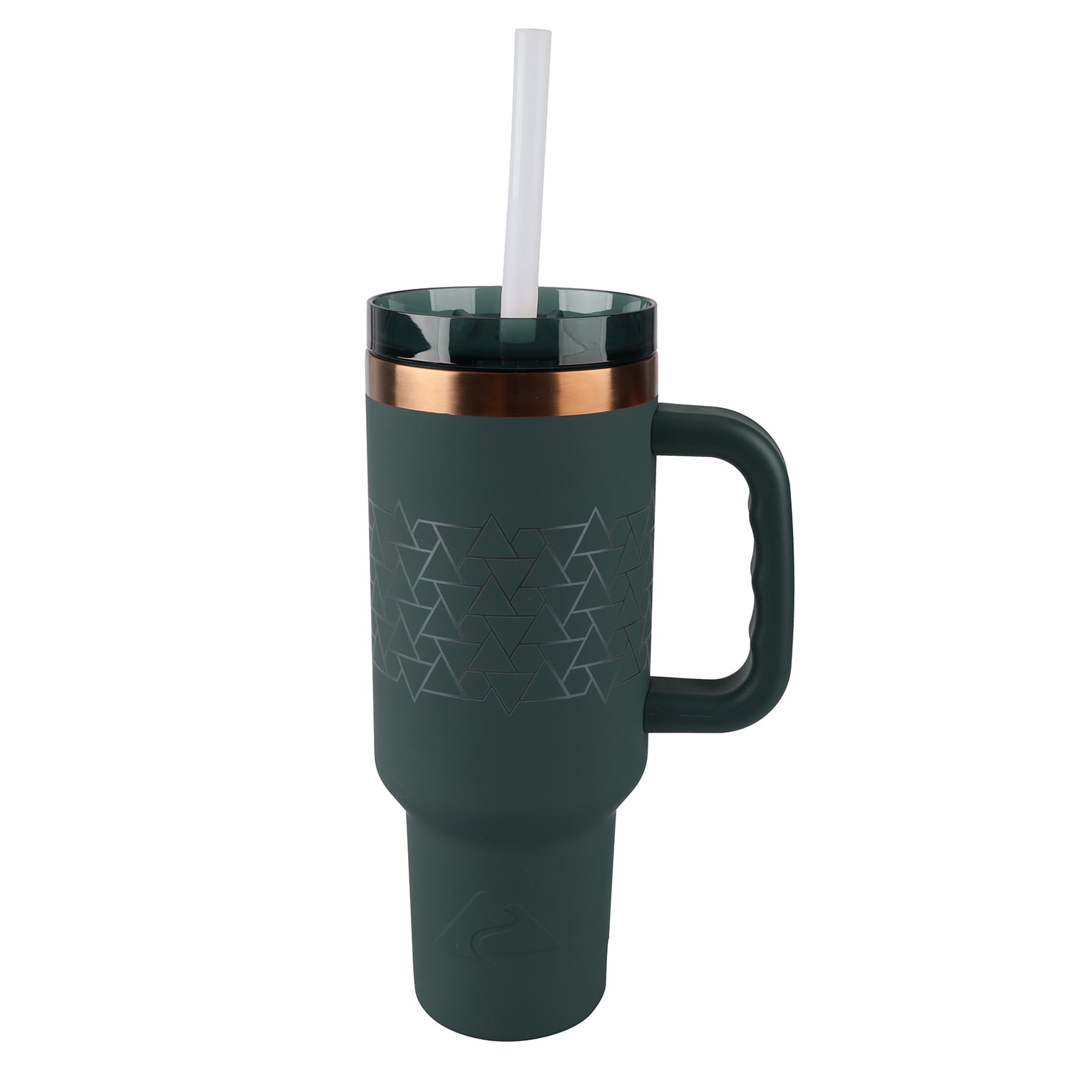(3 pack) Ozark Trail 40 oz Insulated Stainless Steel Tumbler with Handle, Dark Green