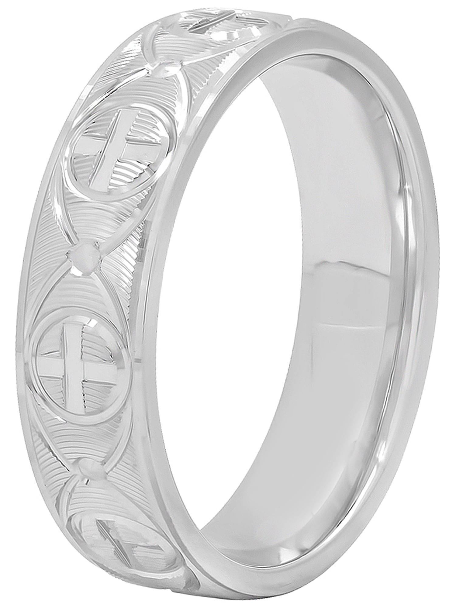 Cleveland State Vikings Single Logo Rings Stainless Steel 8MM Wide Ring Band Size 8
