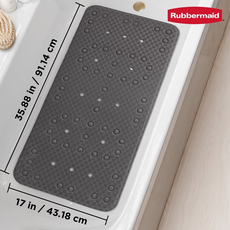 Rubbermaid Soft Foam Tub Mat, Non-Slip, Grey photo 8