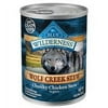 Blue Buffalo Wilderness Wolf Creek Stew High Protein Grain Free, Natural Wet Dog Food, Chunky Chicken Stew in gravy 12.5-oz can (pack of 12)