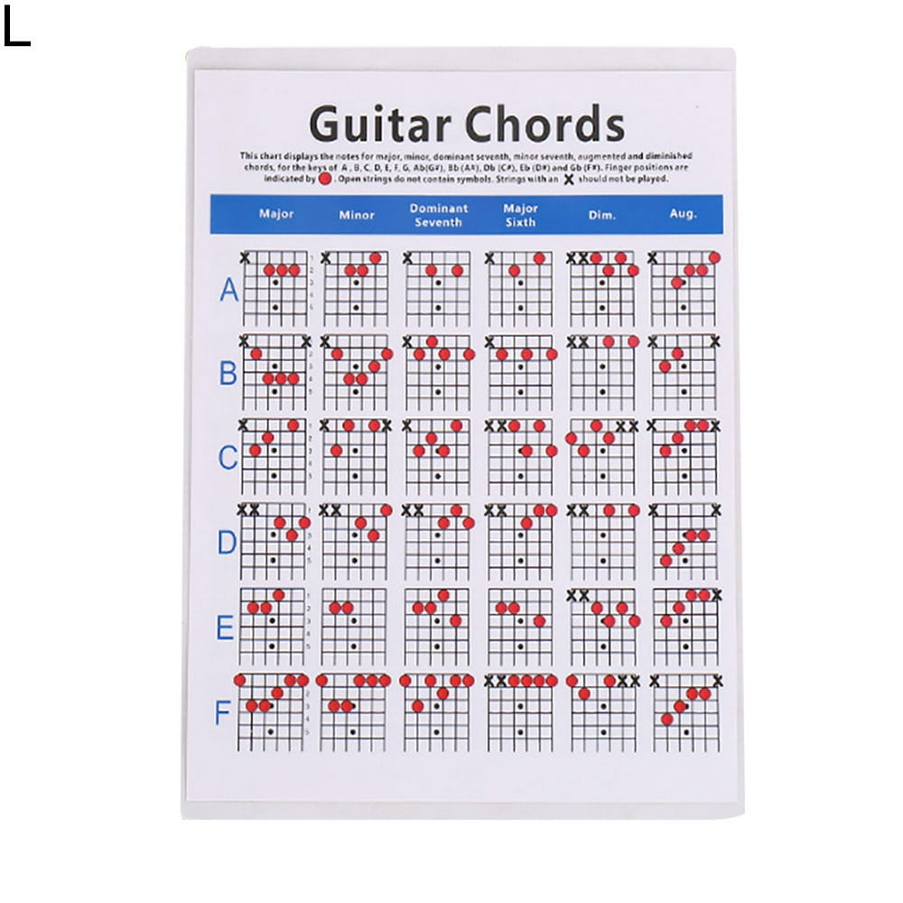 SANWOOD Guitar Chord Chart Guitar Practice Chord Chart Music Fretboard