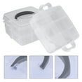 thumbnail image 3 of 3 Layers 18 compartments Plastic Adjustable Storage Box Case Holder Organizer (Transparent White), 3 of 7