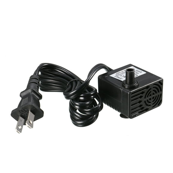 Bomba de agua sumergible Uxcell 85 GPH (320L/H, 5W, 110V) con enchufe US para estanque acuario con cable de alimentación de 4.9 pies (1.5M)