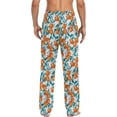 thumbnail image 4 of FREEAMG Orange Fruit Pattern Pajama Pants for Men, Men's Separate Bottoms, Pure Cotton Comfortable Lounge Pants?181?, 4 of 7