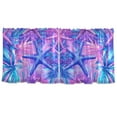 thumbnail image 7 of Yayeee Kitchen Curtains Tier Set of 2 Light Filtering 57"x36" Over Sink Window Panels, Purple Starfish Pattern, 7 of 7