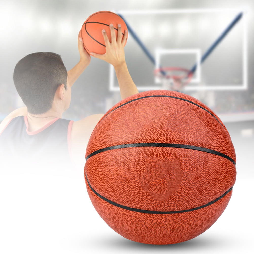 Tebru Indoor Outdoor Sports PU Leather Basketball Training Ball