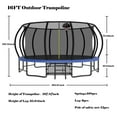 thumbnail image 3 of Leumius Trampolining Outdoor Trampoline, 16 ft Round Frame, 12 Curved Poles, Ladder & Basketball Hoop, 1323 lb Total Capacity, 330 lb Single User, 3 of 8