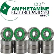 Amphetamine Inline Skate Speed Bearings Set of 16 Pre-Lubricated Abec 7