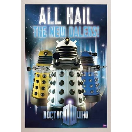 UPC: 0650471750241 | Doctor Who – All Hail the New Daleks Poster in a White Plastic Frame (24×36)