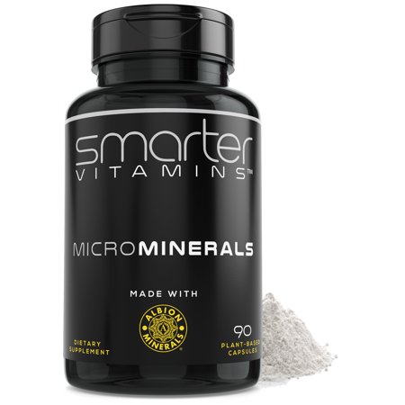 SmarterVitamins MicroMinerals 6 Essential MULTI MINERALS COMPLEX TRACE MINERAL BLEND Made with Zinc  Selenium  Boron  Molybdenum  Manganese  Chromium in Glycinate Chelate form from TRAACS® Albion®