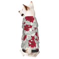 thumbnail image 1 of Balery Leaves And Anemone Flowers In Red Grey Sudadera con Capucha para Perros Pequeños – Ropa para Mascotas, Disfraz para Perros y Gatos, Ideal para Fiestas y Cosplay-XX-Large, 1 of 7