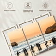 thumbnail image 6 of Elephant Stock Penguins On The Shore Wall Art - Horizontal Multi Panel Canvas - Dining Room Wall Decor - Animal Multi Panel - Beige And Orange Decor - 65" x 42", 6 of 8
