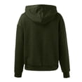 thumbnail image 5 of Ediodpoh Womens Loose Pullover Long Sleeve Spliced String Pocket Hoodie Texture Hoodies for Women Green S, 5 of 5