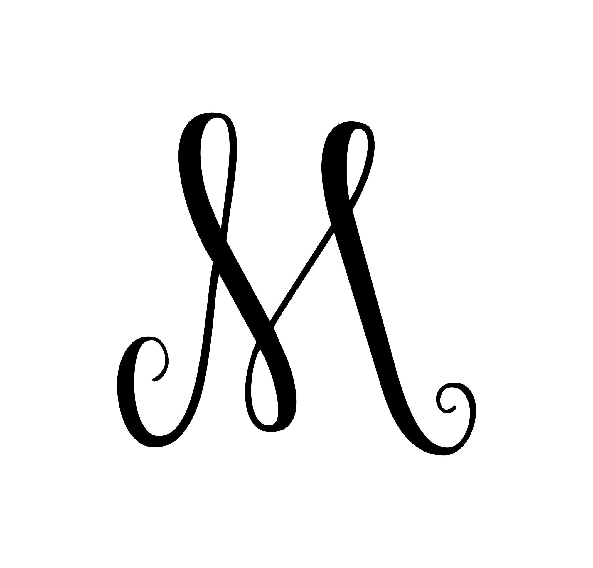 Precision Metal Art Initial Monogram Letter “M” Steel Laser Cut Wall
