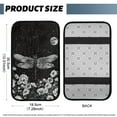 thumbnail image 5 of Yuyamidu Dragonfly Car Center Console Cushion Pad Flower Center Console Armrest Cover for Most Vehicles Easy to Install Auto Armrest Covers Accessories, Black, 5 of 7