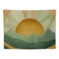 thumbnail image 5 of Creowell  Boho Sage Green Tapestry, Abstract Mountain Golden Sun Nature Tapestry Wall Hanging for Bedroom, Modern Minimalist Landscape Tapestries Poster Blanket College Dorm Home Decor 40x60inch, 5 of 6