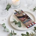 thumbnail image 4 of Cloth Napkins Set of 8 - 20x20 Inches, American Eagle Washable Reusable Table Napkins, 250 4th of July Patriotic Striped Wooden Soft & Absortbent Dining Napkin for Party Wedding Hotel Restaurant, 4 of 9