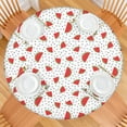 thumbnail image 2 of Round Picnic Table Cloth 100% Waterproof & Oil Proof, Elastic Fitted Table Cover for 36"-44" Round Tables, for Dining, Camping, Outdoor, 2 of 7