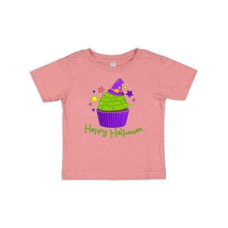 

Inktastic Happy Halloween- cute witch hat cupcake Gift Baby Boy or Baby Girl T-Shirt
