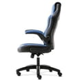thumbnail image 4 of 9-Thirteen High-Back Racing Style Chair With Flip-Up Arms, Supports Up To 225 Lbs., Black Seat/Blue Back, Black Base, 4 of 7