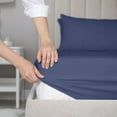 thumbnail image 4 of Martex 700 Thread Count Supima Cotton Queen Sheet Set - Silky Soft, Deep Pocket (4pc), Blue, 4 of 6