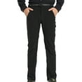 thumbnail image 2 of HUPOM Men'S Chino Pants Mens Pants Track Pants High Waist Rise Short Slim Bootcut Black 2XL, 2 of 5