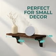 thumbnail image 2 of Real Wood Wall Mounted Shelving Rustic Wood Shelves with Brackets - 17 inch (3 Pack) - Easy to Install, Template and Video Included - Wide Brown Shelves for Wall, 2 of 4