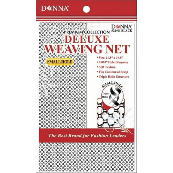 Donna Premium Collection Black Weaving Hairnet, 1 Pack