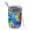Red and Green Tie Dye Pattern-2, variant on Red and Green Tie Dye Pattern Wide Mouth Tumbler 1 Pack, Vacuum Insulated Reusable Thermal Cup Sweat-free Exterior Gifts Ideas for Teens Adults Office Workers Teachers
