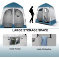 thumbnail image 5 of WYDK 2 Room Shower Tent, 7.5 FT Instant Pop Up Shelter with Carrying Bag, Privacy Changing Room Tent,Perfect for Portable Toilet, Camping, Dressing, Outdoor Indoor, Easy Set Up,Blue, 5 of 6