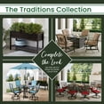 thumbnail image 4 of Traditions 42" Square Glass Top Table, Cast Aluminum Frames, Bronze Finish, All-Weather - TRAD42SQTBLG, 4 of 7