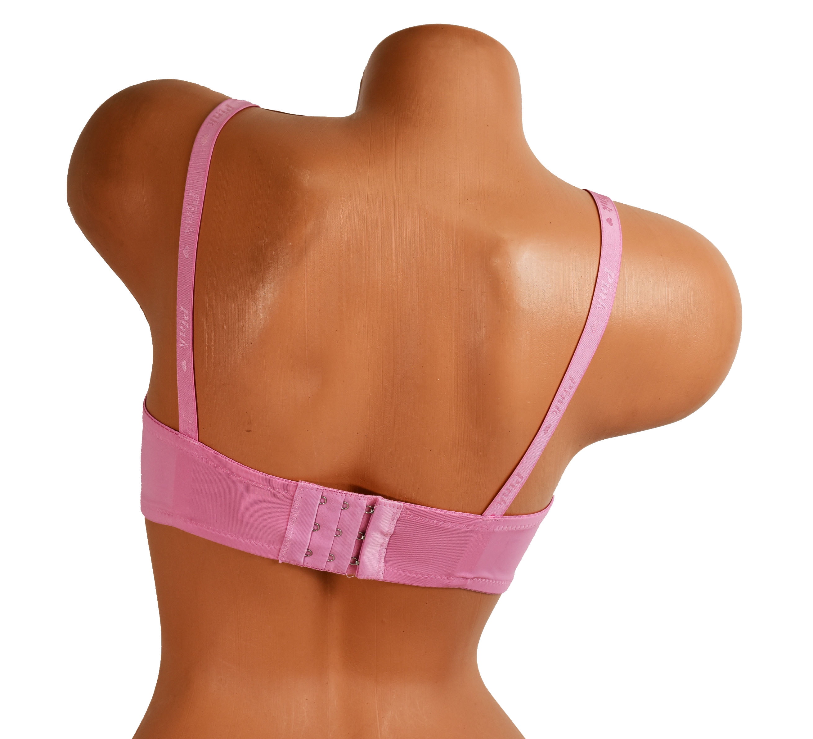 Pink Women Bras 6 pack of Basic No Wire Free Wireless Bra B cup C cup (6647)