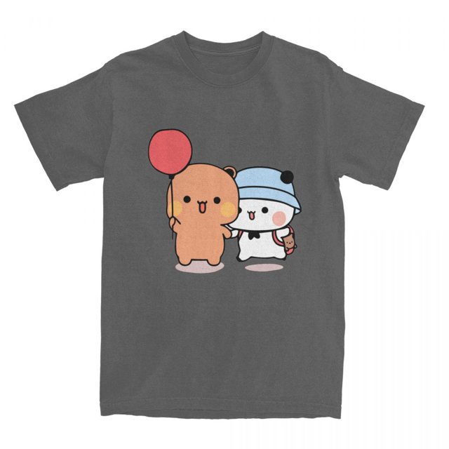 Camiseta de dibujos animados Bubu Dudu Balloon para hombres y mujeres ropa informal Kawaii Bear Panda Stuff cuello redondo algodón Tops de verano talla grande