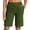 ZC Army Green, variant on Plus Size Womens Shorts Stretch Waist Comfortable Wear Elastic Waistband With Pockets Basic Solid Color Womens Shorts Casual Blue XXXL