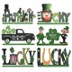 thumbnail image 1 of 6 piezas St. Patrick & #39;s Decoración de fiesta temática de madera creativa verde Afortunado Sencillez, 1 of 4