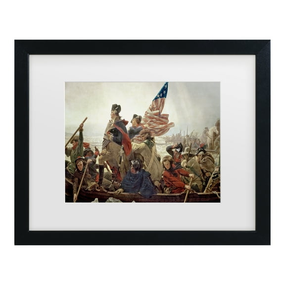 Trademark Fine Art ''Washington Crossing Delaware River in 1776' Canvas Art by Emanuel Leutze