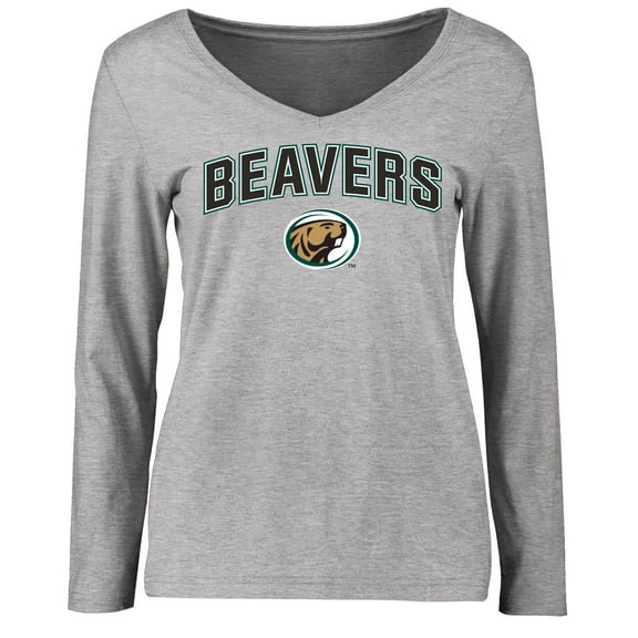 Women's Ash Bemidji State Beavers Proud Mascot Long Sleeve T-Shirt
