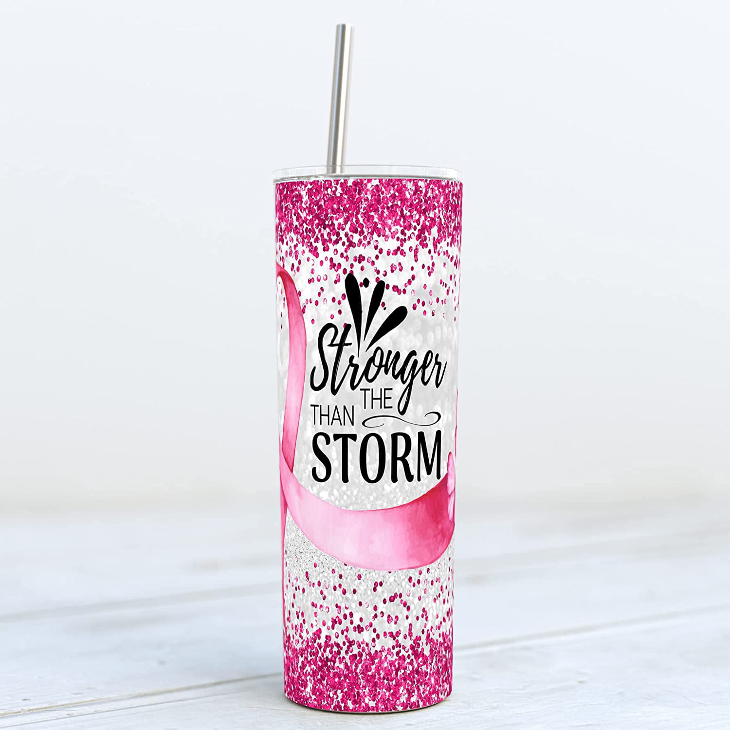 Stanley Cup Breast Cancer Awareness Ribbon Charm Tumbler Handle Accessories  Hydroflask Brumate Simply Modern Yeti SM S/M Accessory Starbucks 