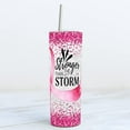 thumbnail image 3 of YouNique Designs Breast Cancer Awareness Coffee Tumbler with Straw and Lid, 20 Oz, Insulated Stainless Steel Skinny Tumbler for Women, Breast Cancer Survivor Tea Tumbler, Water Tumbler Cup, 3 of 6