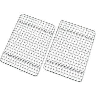 Checkered Chef Quarter Sheet Pan and Rack Set 9.5 x 13 inches. Aluminum  Cookie Sheet/Baking