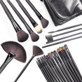 thumbnail image 4 of Makeup Brushes 24pcs Makeup Brush Set Kabuki Foundation Blending Brush Face Powder Blush Concealers Eye Shadows Make Up Brushes Kit with Bag - Black, 4 of 8