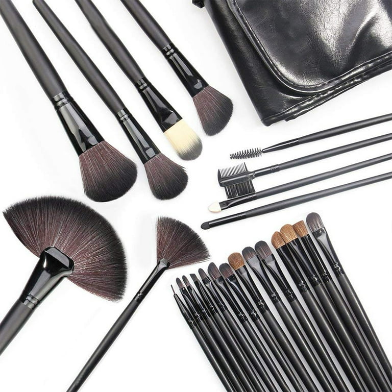 Makeup Brushes 24 PCS Makeup Brush Set Kabuki Foundation Blending Brush Kit  Bag